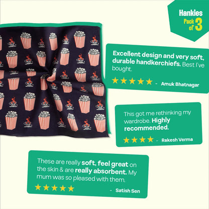 Hocus Pocus! Unisex Hankies, 100% Organic Cotton, Pack of 3