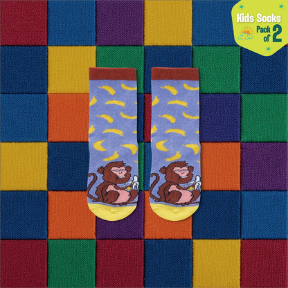 Roar-some! Unisex Kid's Socks, 100% Bamboo, Crew Length, Pack of 2