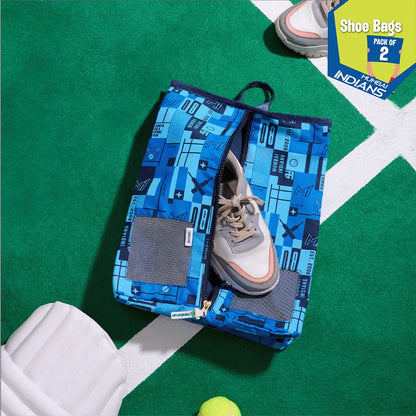 Bleed Blue! 100% Recycled Fabric, Unisex Shoe Bags, Pack of 2