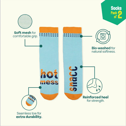 Wordle! Unisex Socks, 100% Organic Cotton, Crew Length, Pack of 2
