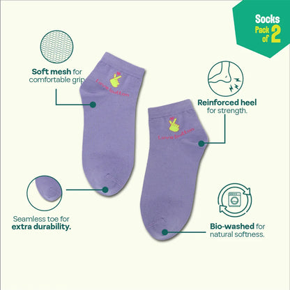 Emotiverse! Unisex Socks, 100% Organic Cotton, High Ankle Length, Pack of 5