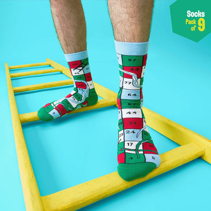 Flex Mode! Unisex Socks, 100% Bamboo, Crew Length, Pack of 9