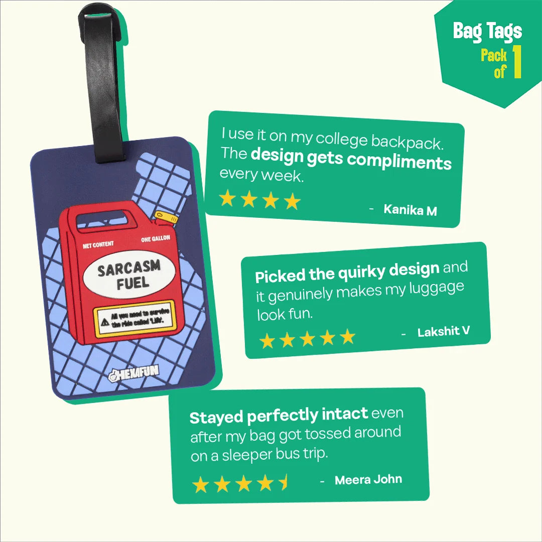 Sarcasm Fuel! Bag Tags, Pack Of 1