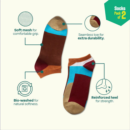 Hash Brownie! Unisex Socks, 100% Organic Cotton, Ankle Length, Pack of 2