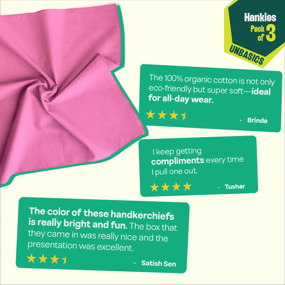Candy Land! Unisex Hankies, 100% Organic Cotton, Pack of 3