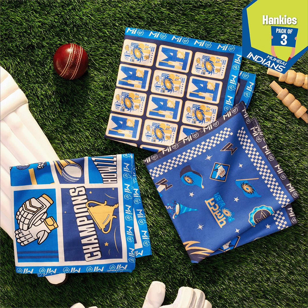 MI Paglu! 100% Organic Cotton, Unisex Hankies, Pack of 3