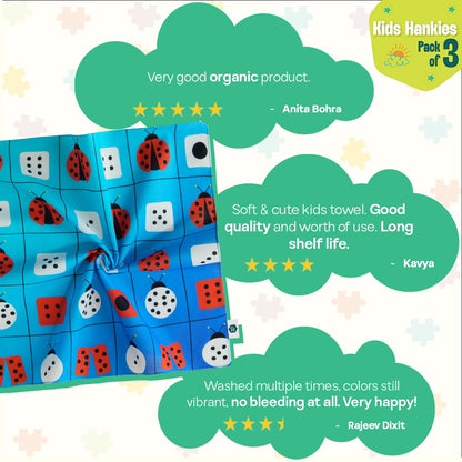 Playstation! Unisex Kid's Hankies, 100% Organic Cotton, Pack of 3