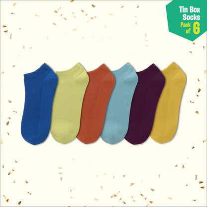 Sparklin' Hot! Tin Gift Box, Unisex Ankle Length, 100% Organic Cotton, Box Of 06