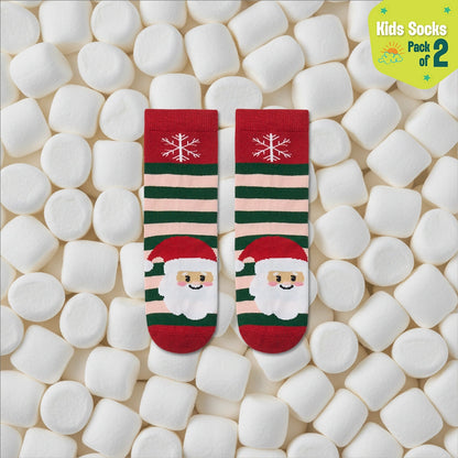 Baby Claus! Unisex Kid's Socks, 100% Bamboo, Crew Length, Pack of 2