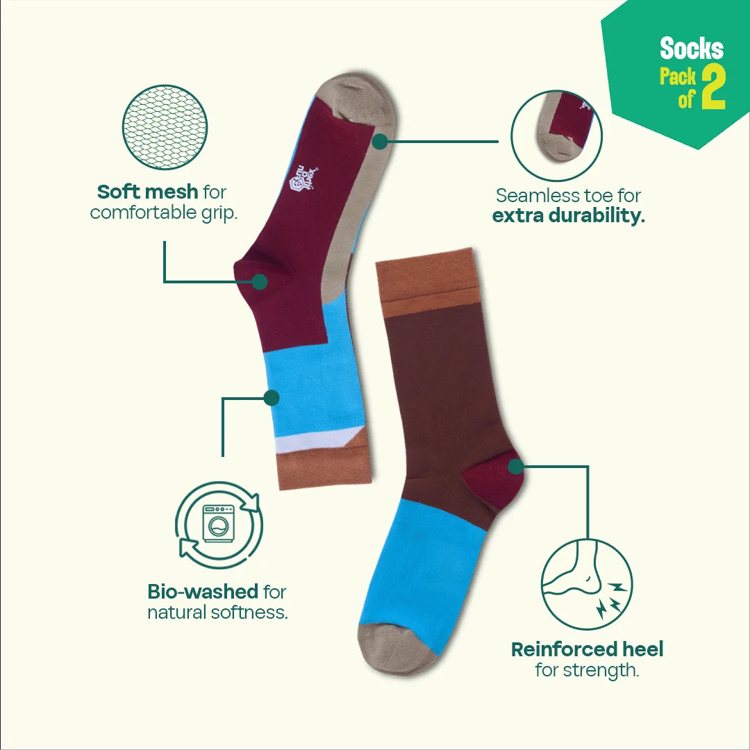 Hash Brownie! Unisex Socks, 100% Organic Cotton, Crew Length, Pack of 2