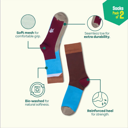 Hash Brownie! Unisex Socks, 100% Organic Cotton, Crew Length, Pack of 2