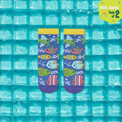 Sea World! Unisex Kid's Socks, 100% Bamboo, Crew Length, Pack of 2