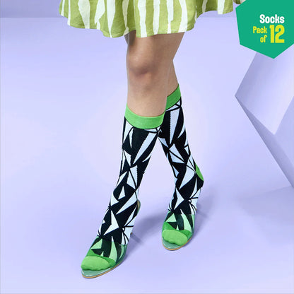 Bamboo-zled! Unisex Socks, 100% Bamboo, Crew Length, Pack of 12