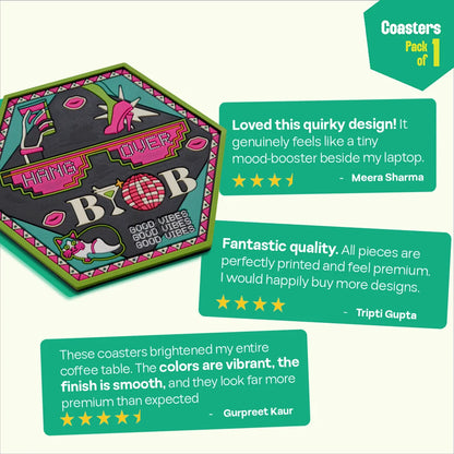 Hangover Vibes! Coasters, Pack of 1