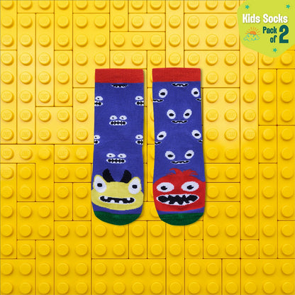Fun Alert Ahead! Unisex Kid's Socks, 100% Bamboo, Crew Length, Pack of 3