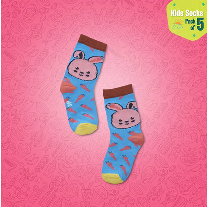 KFC! Kiddo Fun Collection! Unisex Kid's Socks, 100% Bamboo, Crew Length, Pack of 6