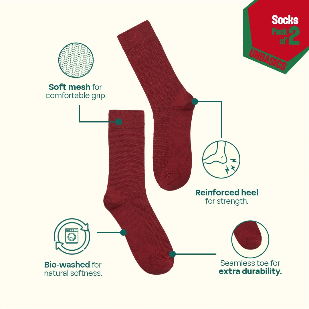 Ronaldo's Realm! Unisex Socks, 100% Organic Cotton, Crew Length, Pack of 2