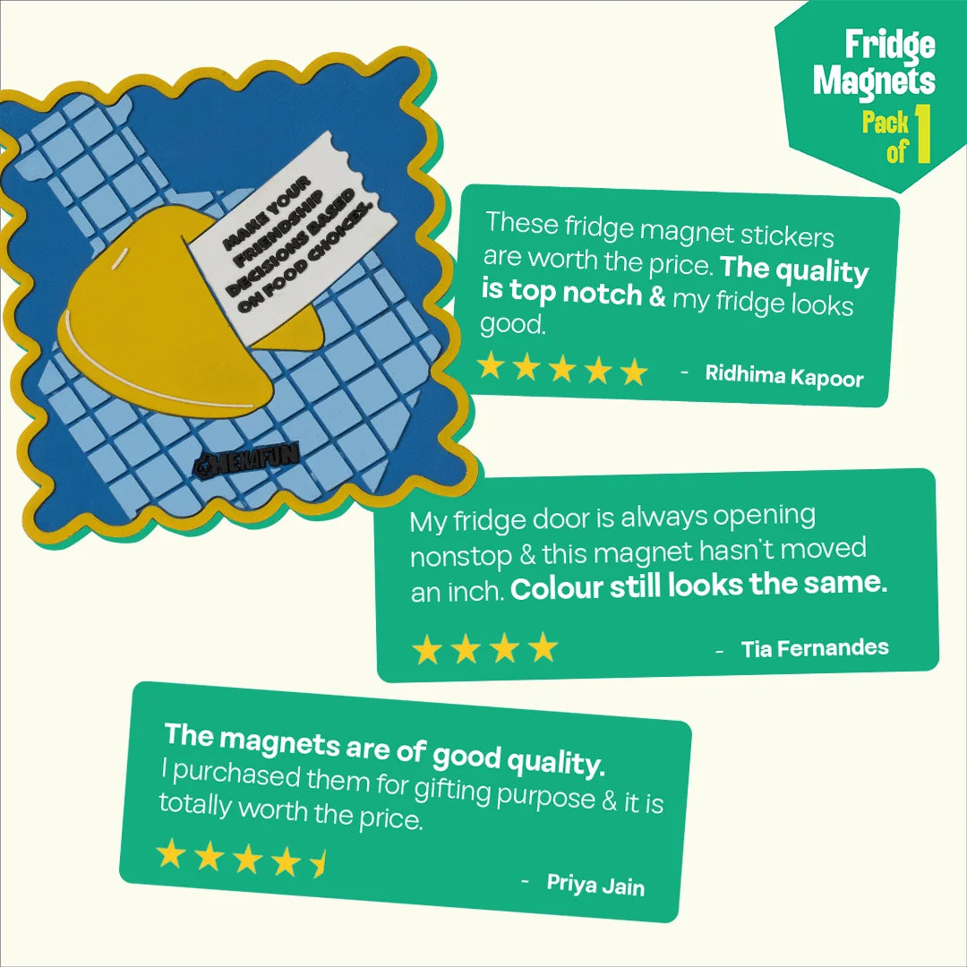 Food>Friends! Fridge Magnets, Pack of 1