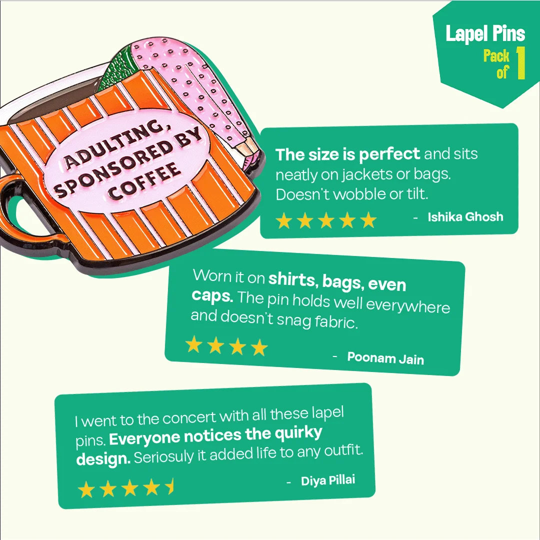 Adulting! Lapel Pins, Pack Of 1