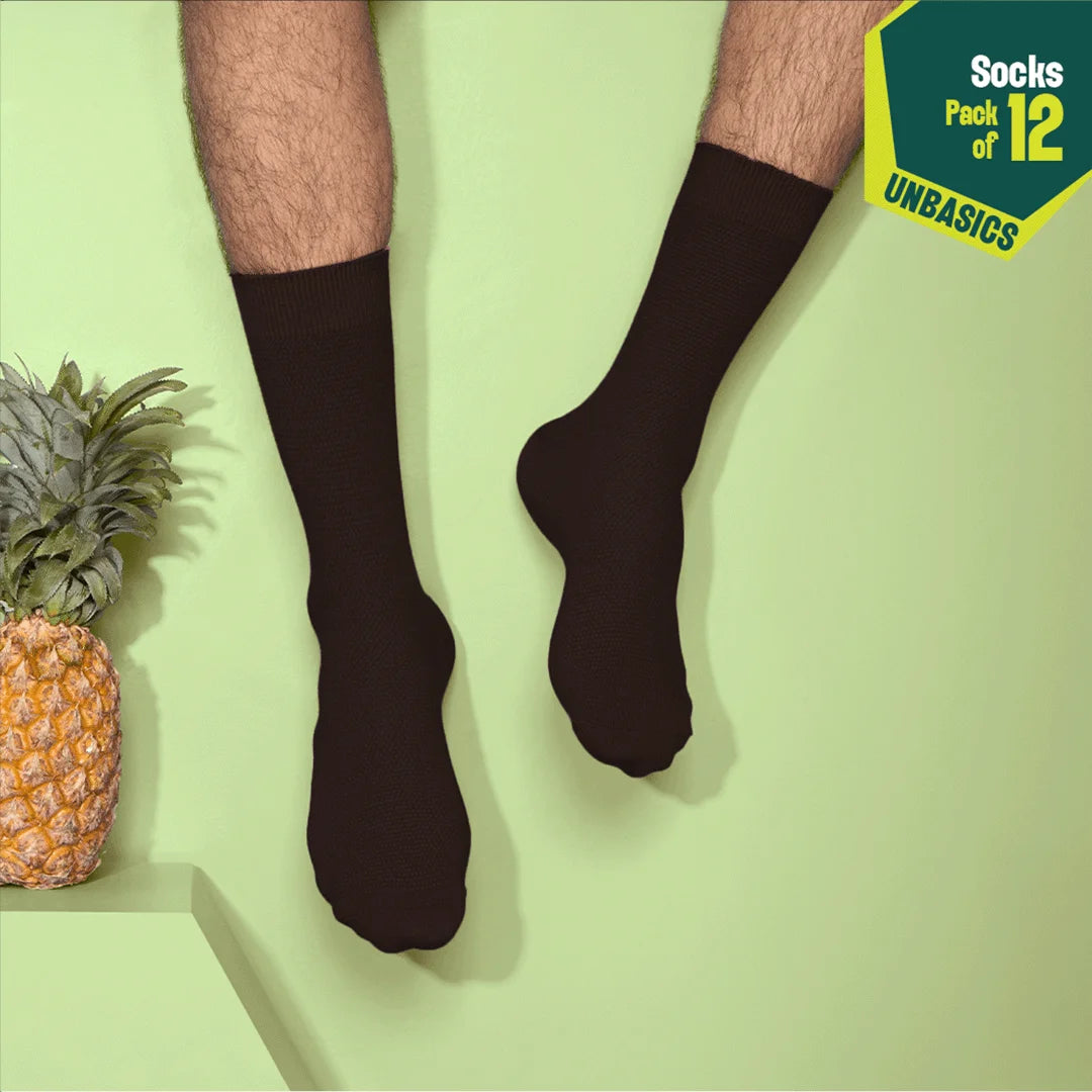 Mood Board! Unisex Socks, 100% Organic Cotton, Crew Length, Pack of 12