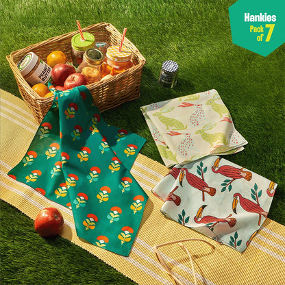 Out Of Woods! Unisex Hankies, 100% Organic Cotton, Pack of 7