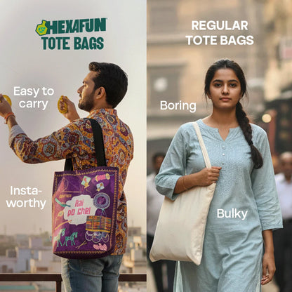 Kai Po Che! Canvas Tote Bag, 100% Organic Cotton, Pack of 1