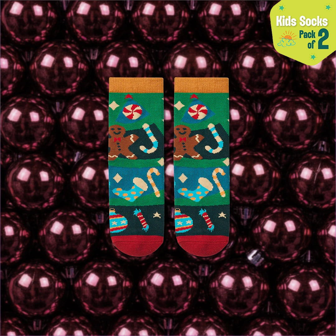Christmas Story! Unisex Kid's Socks, 100% Bamboo, Crew Length, Pack of 2