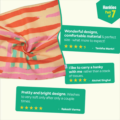 ASAP! As Abstract As Possible! Unisex Hankies, 100% Organic Cotton, Pack of 7