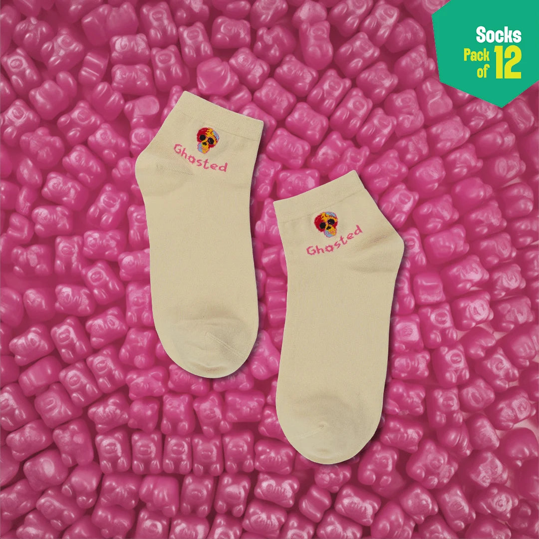 Drama Series! Unisex Socks, 100% Organic Cotton, High Ankle Length, Pack of 12