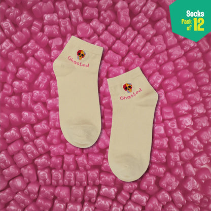 Drama Series! Unisex Socks, 100% Organic Cotton, High Ankle Length, Pack of 12