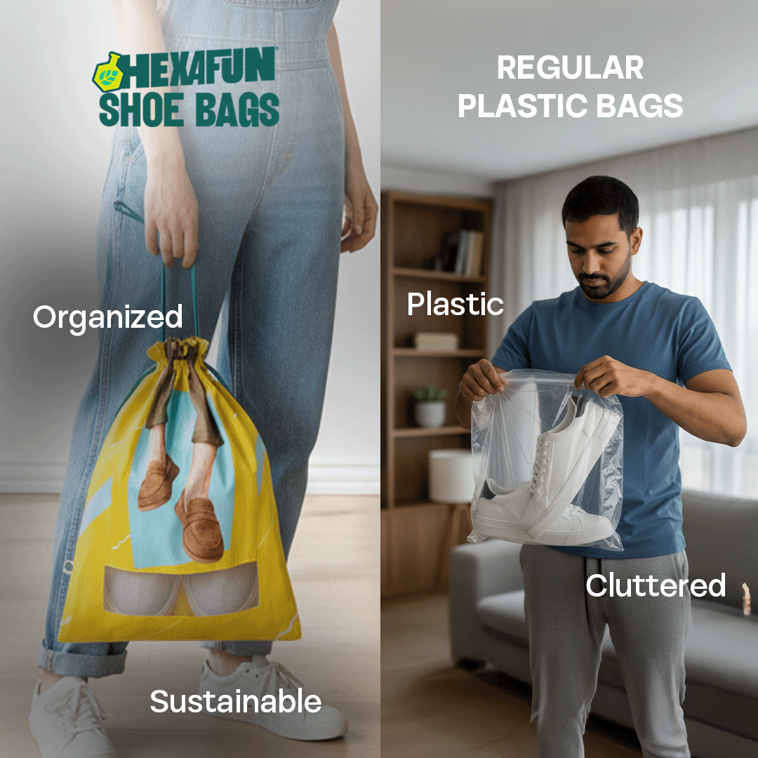 Boot-camp! Shoe Bags, 100% Organic Cotton, Pack of 2