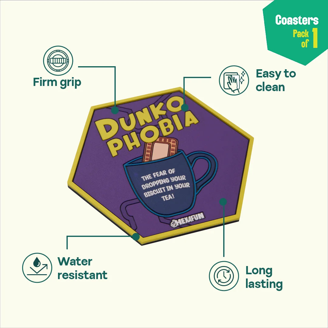 Dunkophobia! Coasters, Pack Of 1