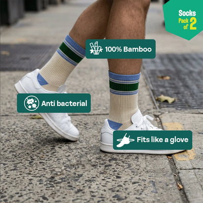 Retro Rush! Unisex Socks, 100% Bamboo, Crew Length, Pack of 2