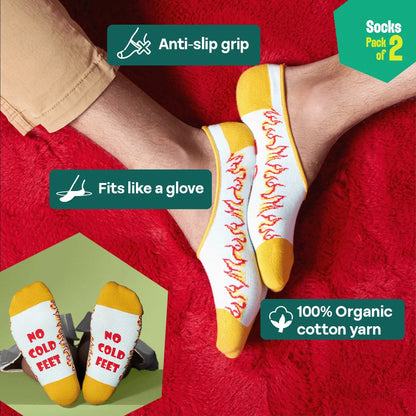 SOP! Style On Point! Unisex Socks, 100% Organic Cotton, No Show, Pack of 2
