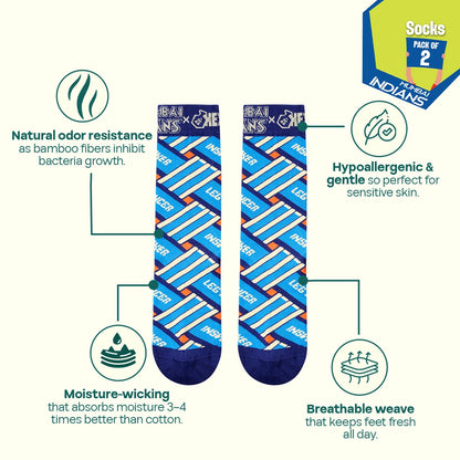 Victorious! Unisex Socks, 100% Bamboo, Crew Length, Pack of 2