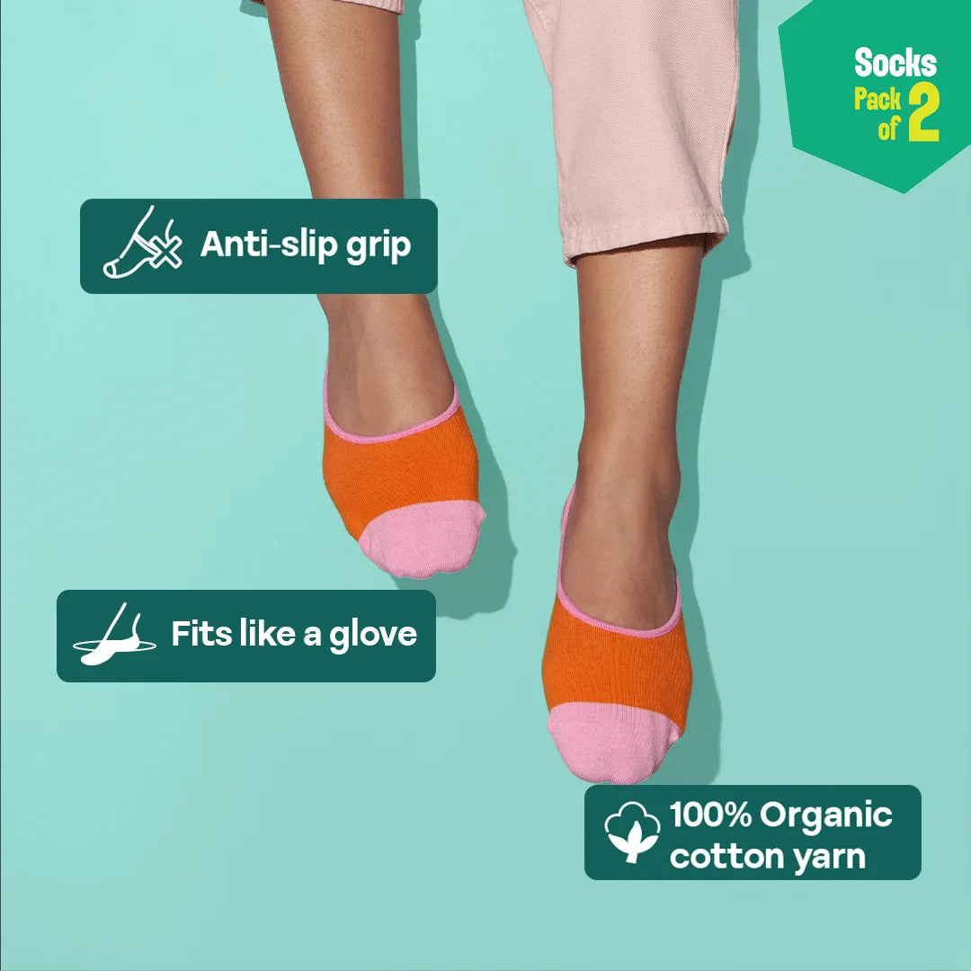 Lines Don't Lie! Unisex Socks, 100% Organic Cotton, No Show, Pack of 2