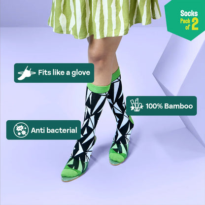 In Great Shapes! Unisex Socks, 100% Bamboo, Crew Length, Pack of 2