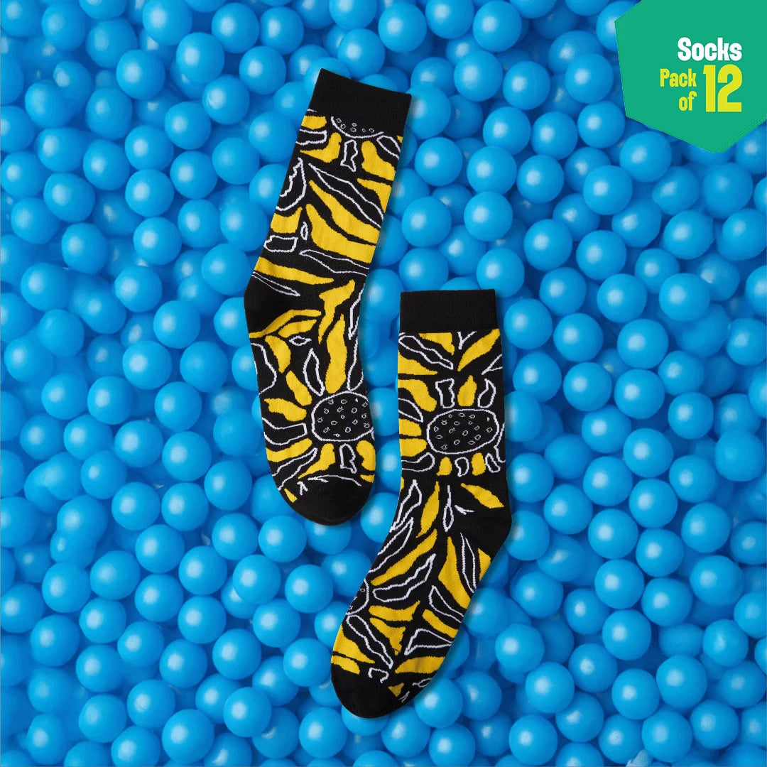 Bamboo-zled! Unisex Socks, 100% Bamboo, Crew Length, Pack of 12