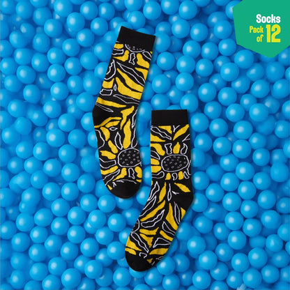 Bamboo-zled! Unisex Socks, 100% Bamboo, Crew Length, Pack of 12