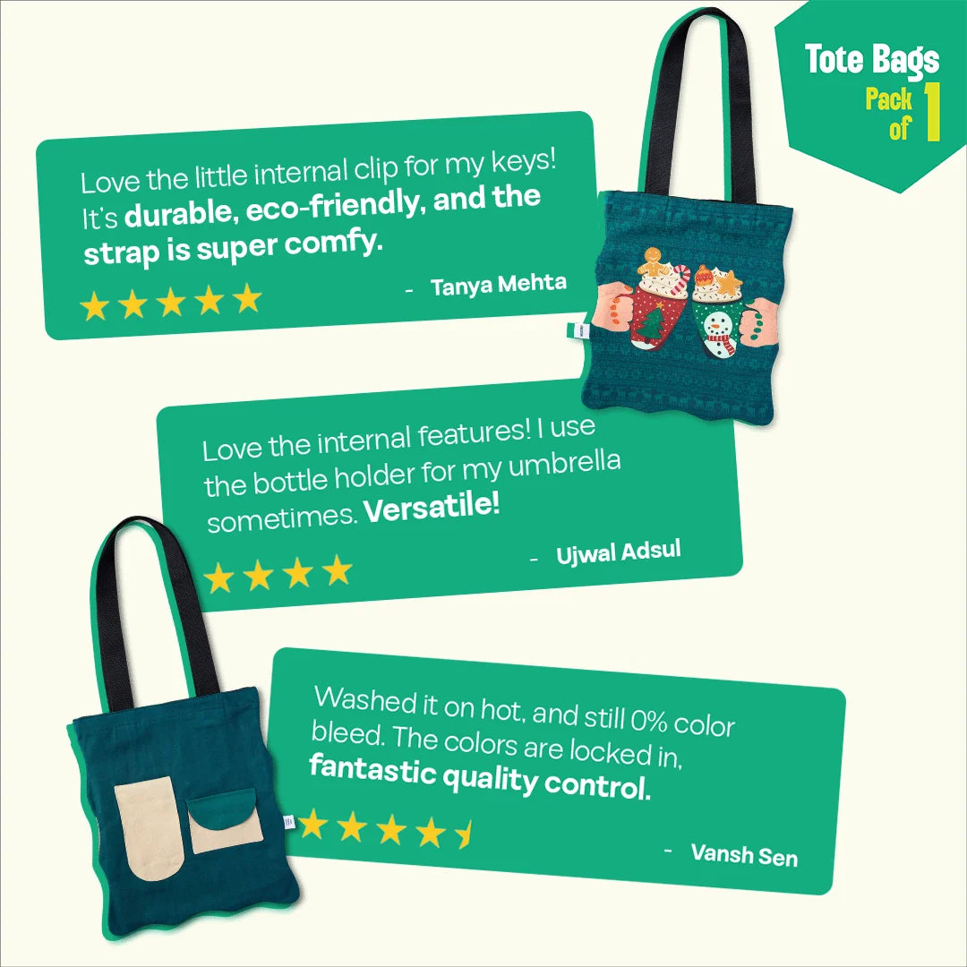 Steamy Sips! Canvas Tote Bags, 100% Organic Cotton, Pack of 1