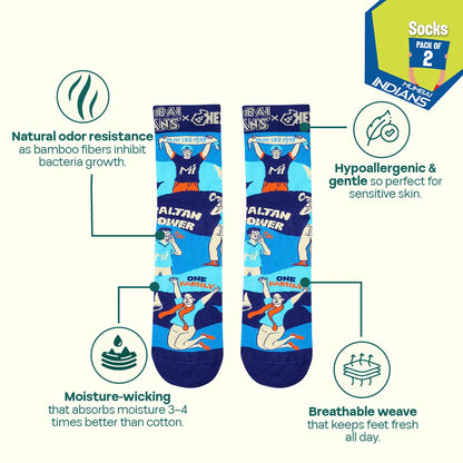 Winning Team! Unisex Socks, 100% Bamboo, Crew Length, Pack of 2
