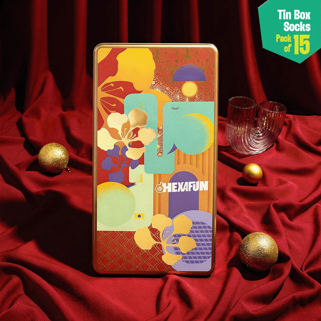 Floral Bloom! Tin Gift Box, Unisex Ankle Length, 100% Bamboo, Box Of 15