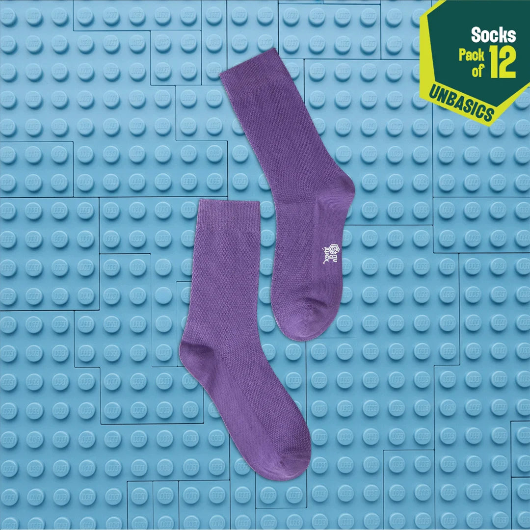 Badass Bold! Unisex Socks, 100% Organic Cotton, Crew Length, Pack of 12