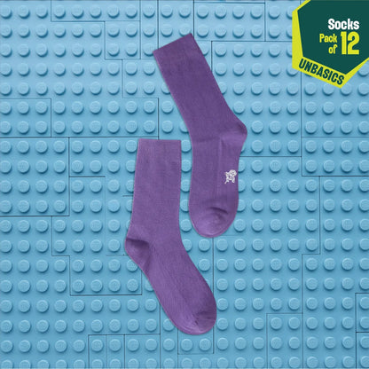 Badass Bold! Unisex Socks, 100% Organic Cotton, Crew Length, Pack of 12