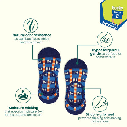 Blue Drip Loyal! Unisex Socks, 100% Bamboo, No Show, Pack of 2