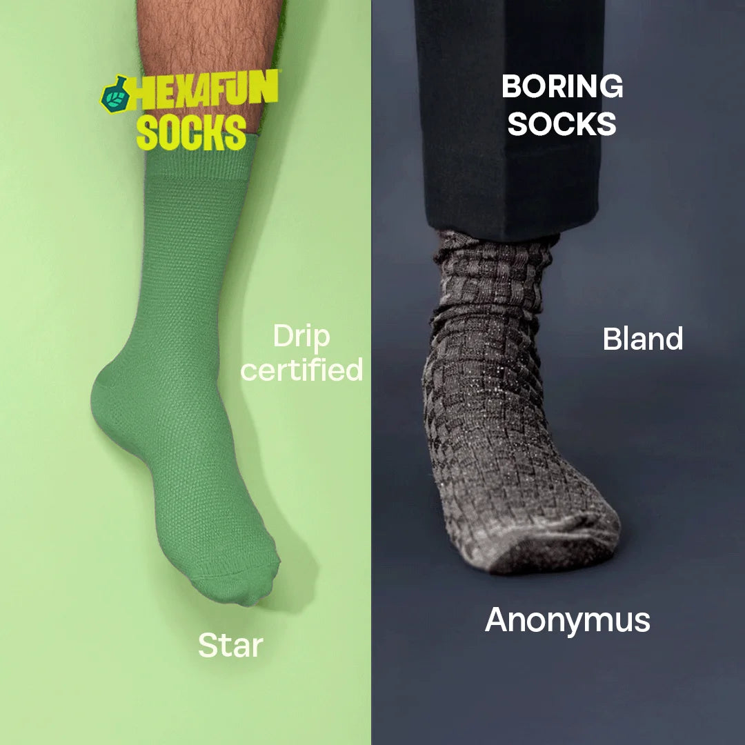 Green-ific! Unisex Socks, 100% Organic Cotton, Crew Length, Pack of 2