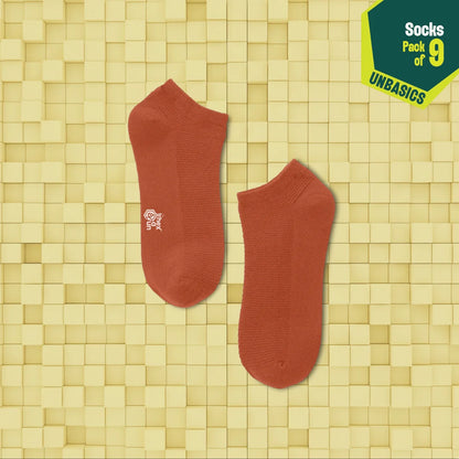 Bold Expression! Unisex Socks, 100% Organic Cotton, Ankle Length, Pack of 9
