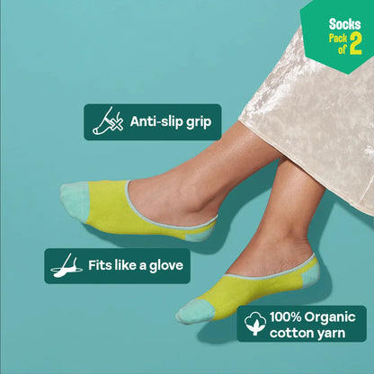 Stripe Tribe! Unisex Socks, 100% Organic Cotton, No Show, Pack of 2