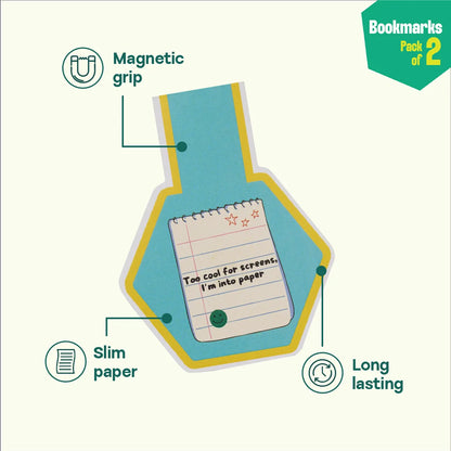 Old school geek! Bookmarks, Pack of 2