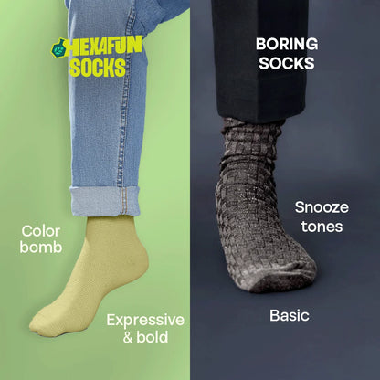 Flying Colors! Unisex Socks, 100% Organic Cotton, Crew Length, Pack of 2